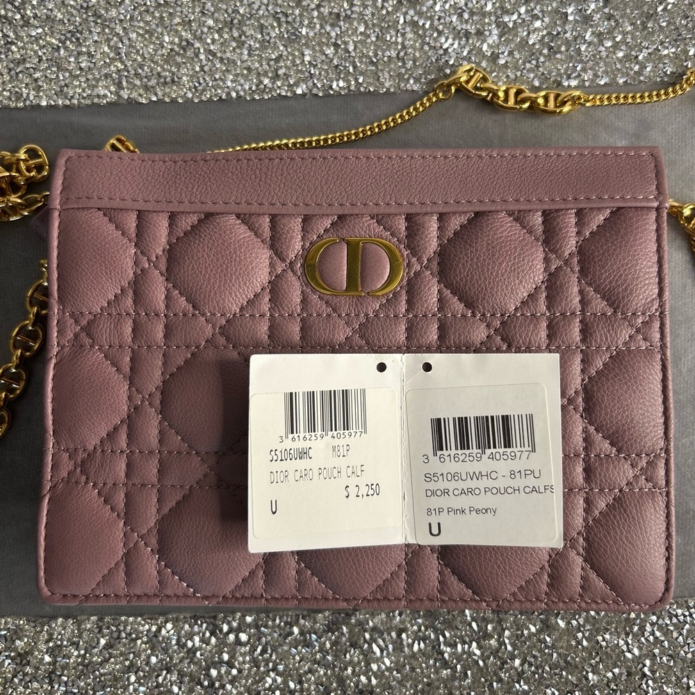 Christian Dior Caro Pouch/Cross Body/WOC Peony Pink - Picture 8 of 14